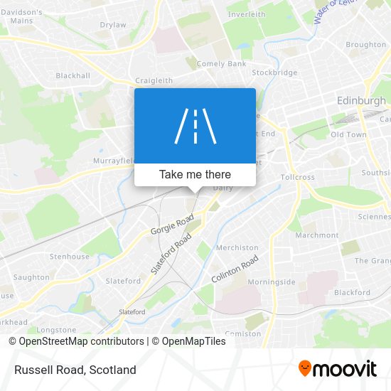 How to get to Russell Road, Edinburgh by bus, train or light rail?