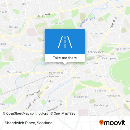 How to get to Shandwick Place in Edinburgh by Bus, Train or Light rail