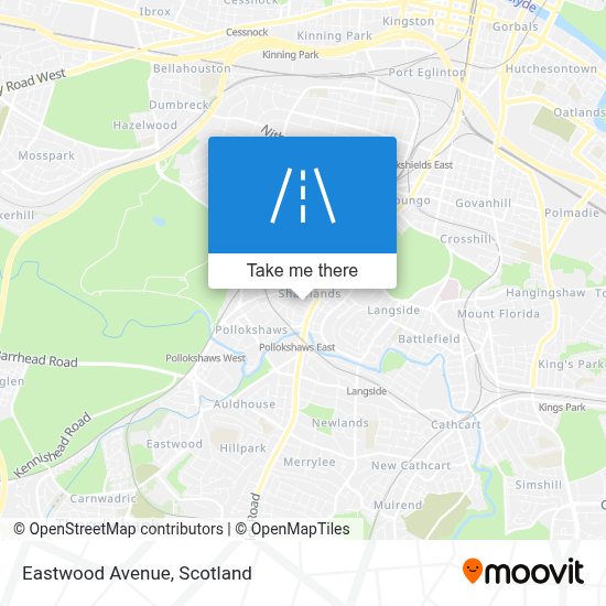 How to get to Eastwood Avenue in Glasgow by Bus, Train or Light rail?