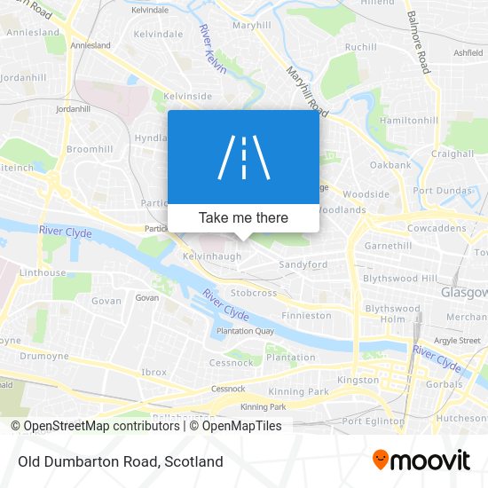 How to get to Old Dumbarton Road, Glasgow by bus or train?