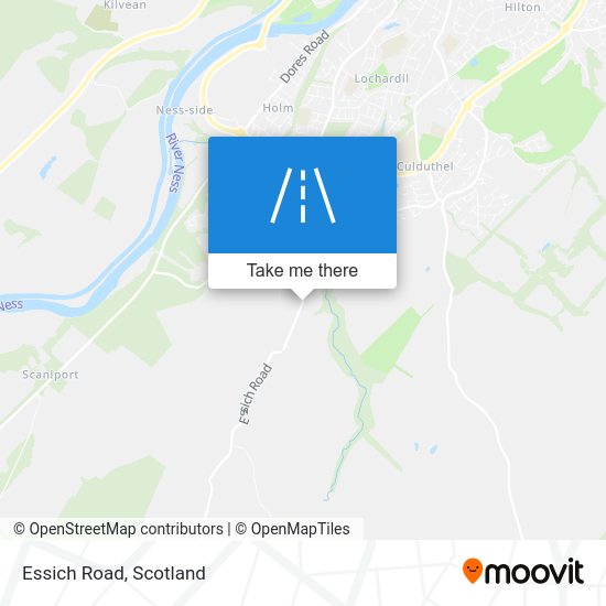 How to get to Essich Road in Highland by Bus or Train?