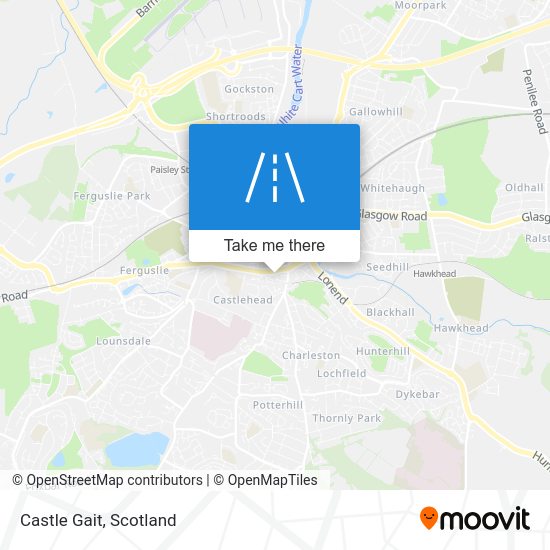 How to get to Castle Gait, Paisley by bus or train?