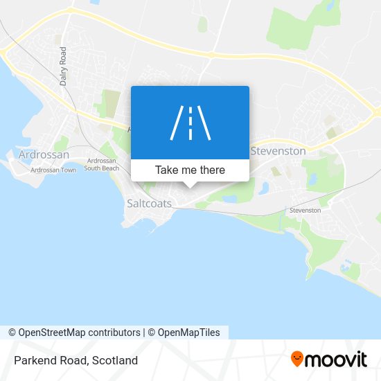 How to get to Parkend Road in Saltcoats by Bus or Train?