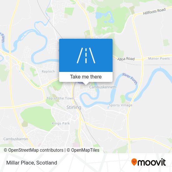 How to get to Millar Place in Stirling by Bus or Train?