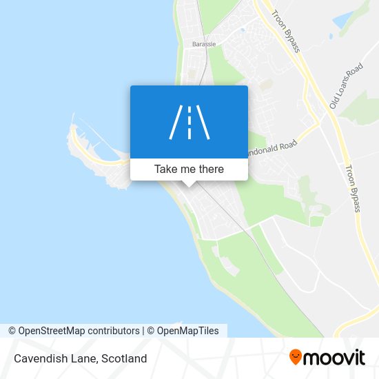 How to get to Cavendish Lane, Troon by Bus or Train?
