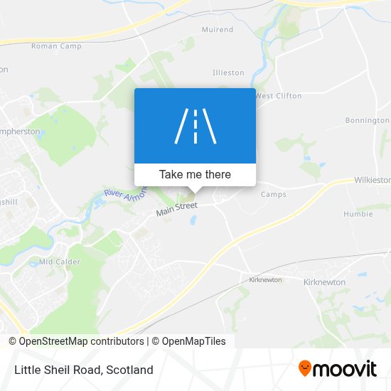 How to get to Little Sheil Road, East Calder by bus or train?