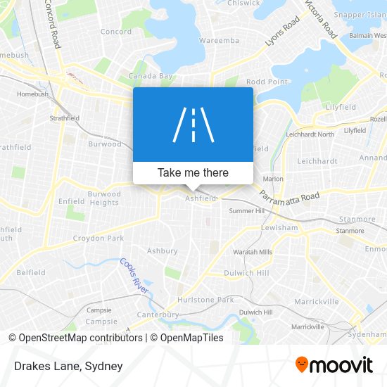 How to get to Drakes Lane in Ashfield (NSW) by Train, Bus, Metro or