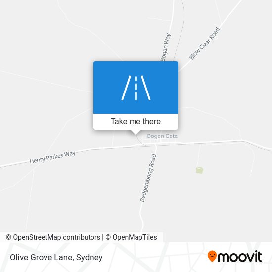 How to get to Olive Grove Lane in Bogan Gate by Train or Bus?