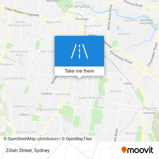How to get to Zillah Street in Merrylands by Bus or Train?