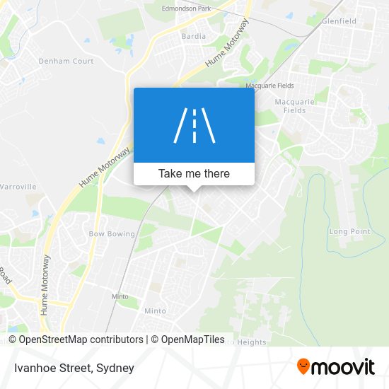 How to get to Ivanhoe Street in Ingleburn by Bus or Train?