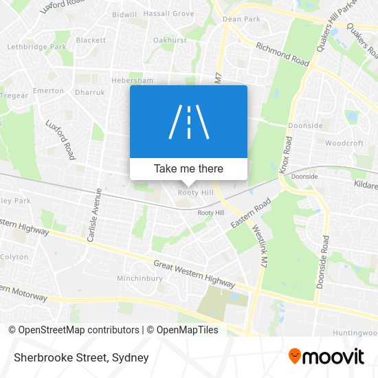 How to get to Sherbrooke Street, Rooty Hill by bus or train?