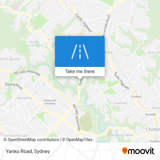 How to get to Yanko Road, West Pymble by bus, train or metro?