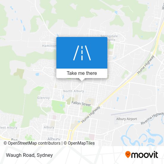 How to get to Waugh Road, North Albury by train or bus?