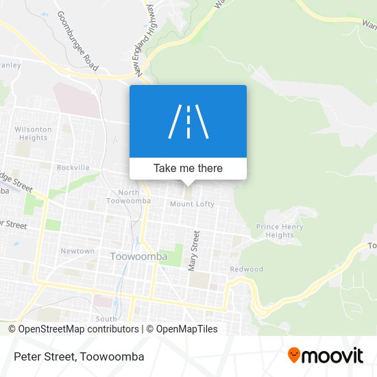 How to get to Peter Street in Mount Lofty by Bus?