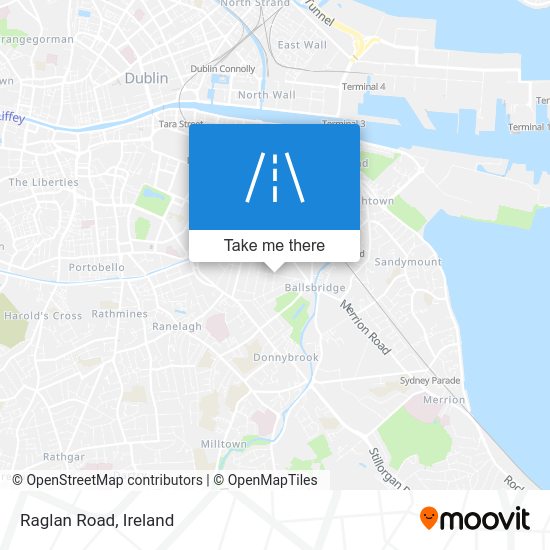 How to get to Raglan Road, Dublin by bus or train?