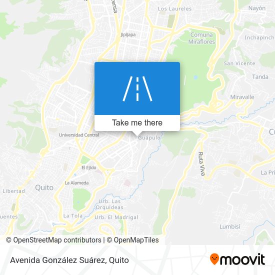 ¿Cómo llegar a Avenida González Suárez, Quito en autobús o metro?