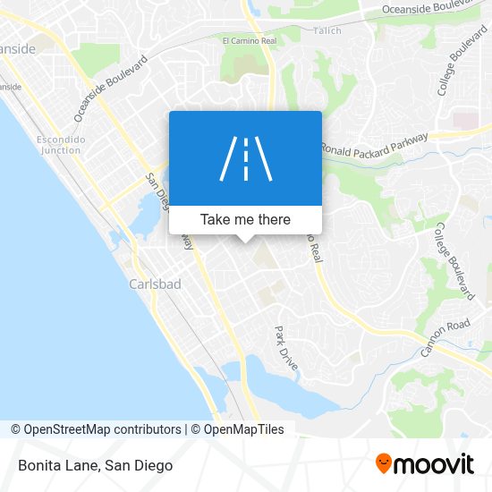 ¿Cómo llegar a Bonita Lane, Carlsbad en Autobús, Tren ligero o Tren?