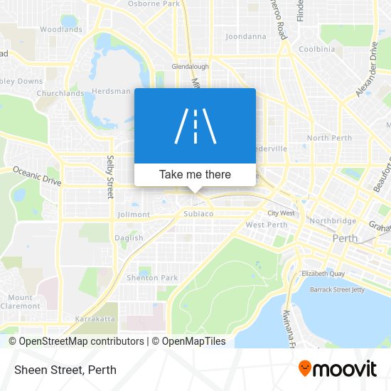 How to get to Sheen Street, Subiaco by bus or train?