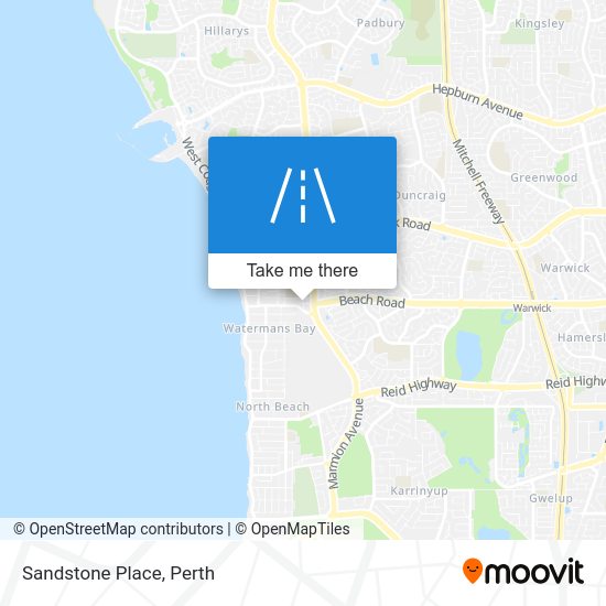 How to get to Sandstone Place in Marmion by Bus or Train?