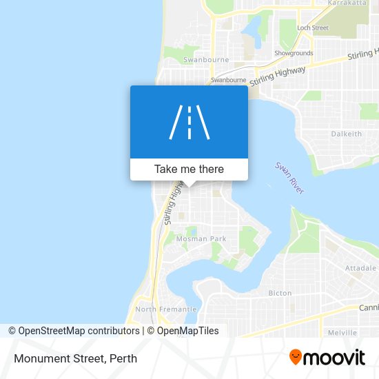 How to get to Monument Street in Mosman Park by Bus or Train?