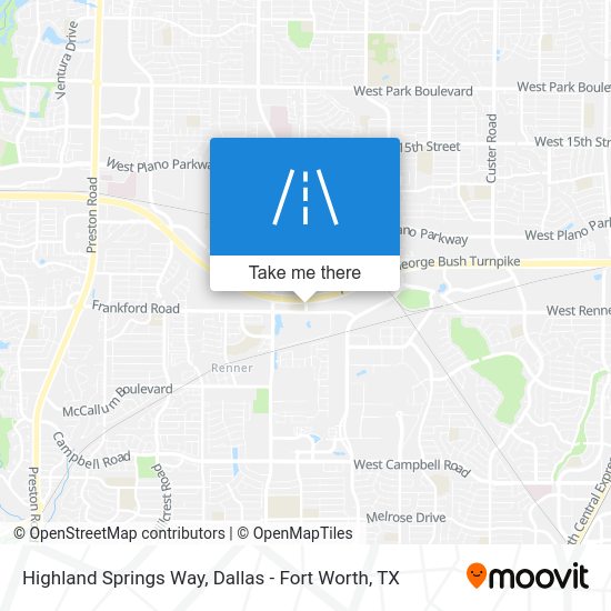 How to get to Highland Springs Way, Dallas by bus or light rail?