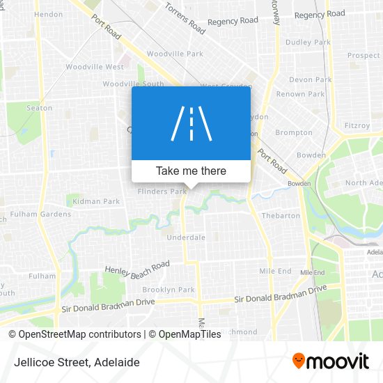 How to get to Jellicoe Street, Flinders Park by bus or train?