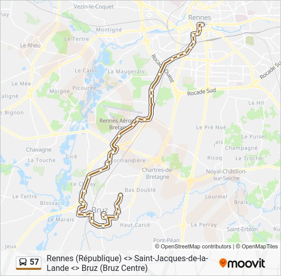57 Ride On Bus Schedule 57 Route: Schedules, Stops & Maps - Rennes République (Updated)
