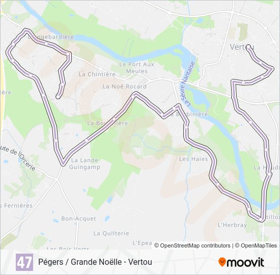 47 Bus Route Map 47 Route: Schedules, Stops & Maps - Pégers / Grande Noëlle (Updated)