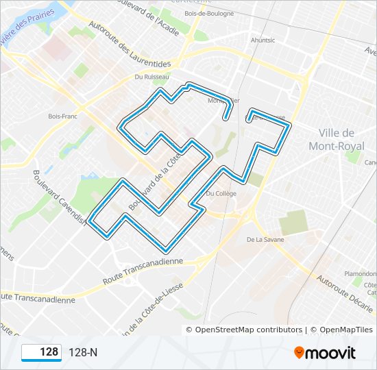 128 Route Schedules, Stops & Maps Nord (Updated)