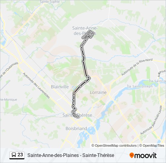 23 Itinéraire Horaires, Arrêts & Plan Gare SainteThérèse (mis à jour)