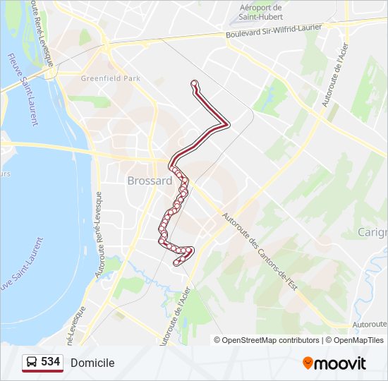 534 Route Schedules, Stops & Maps Domicile (Updated)