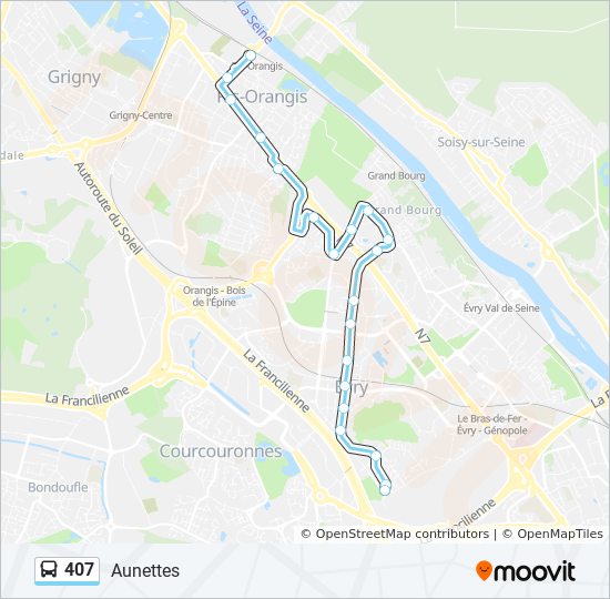 407 Bus Route Map 407 Route: Schedules, Stops & Maps - Aunettes (Updated)