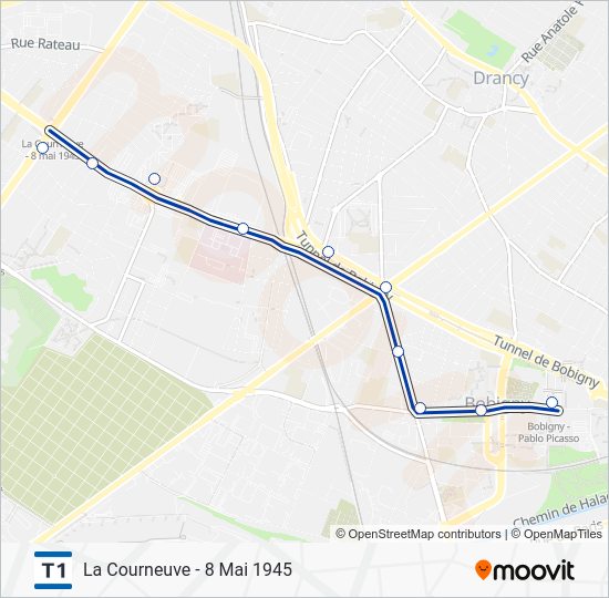 Les Avantages De Plan T1 Ratp t1 Itinéraire Horaires, Arrêts & Plan La Courneuve 8 Mai 1945 (mis
