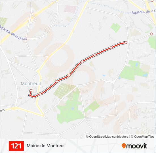 121 Route Schedules, Stops & Maps Mairie de Montreuil (Updated)