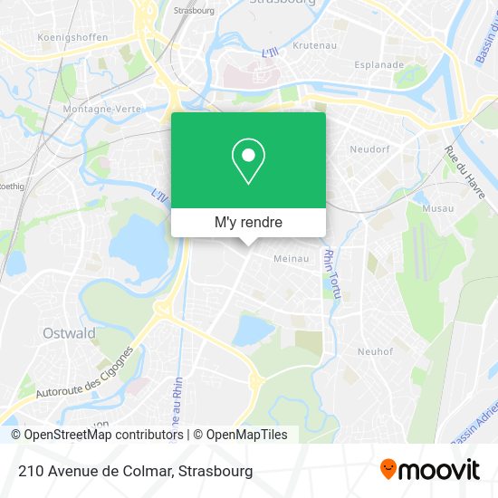 Comment aller à 210 Avenue de Colmar à Strasbourg en Bus ou Tram ? Moovit