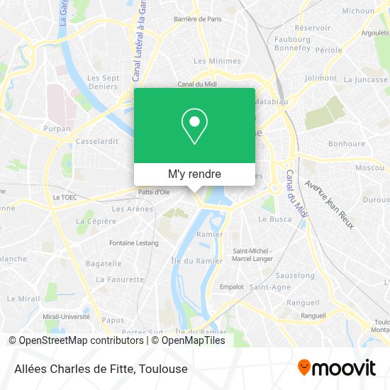 Comment aller à Allées Charles de Fitte à Toulouse en Bus, Métro ou