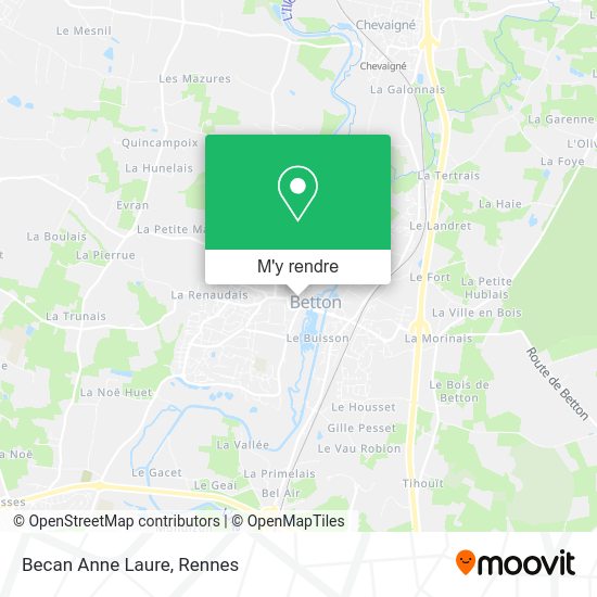 Comment aller à Becan Anne Laure à Betton en bus, train ou métro