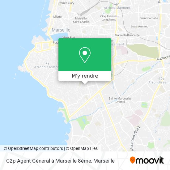 Marseille 8Eme Plan Comment aller à C2p Agent Général à Marseille 8ème à Marseille, 8e