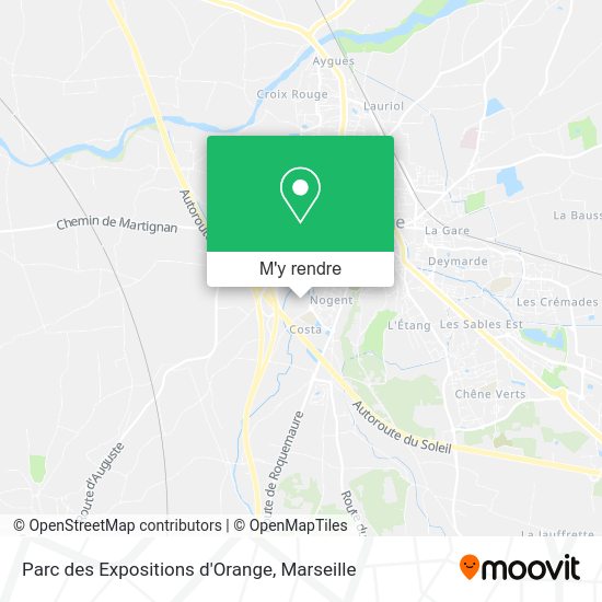 Comment aller à Parc des Expositions d'Orange en bus ou train