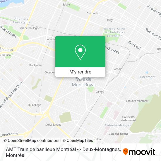 Comment aller à AMT Train de banlieue Montréal > DeuxMontagnes à Mont