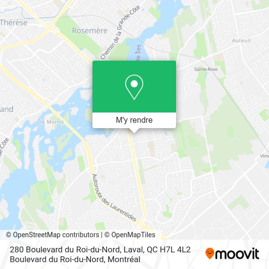 Comment aller à 280 Boulevard du RoiduNord, Laval, QC H7L 4L2