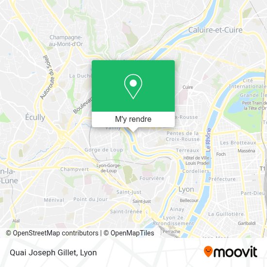 Pain Points Comment aller à Quai Joseph Gillet à Lyon, 4e Arrondissement en Bus