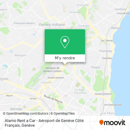 Comment aller à Alamo Rent a Car Aéroport de Genève Côté Français à