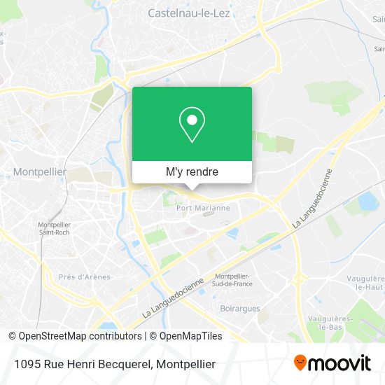 Comment aller à 1095 Rue Henri Becquerel à Port Marianne en Bus ou Tram