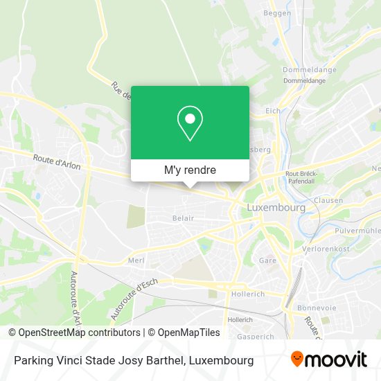 Les Points Douloureux De Carte Total Parking Vinci Comment aller à Parking Vinci Stade Josy Barthel à Luxembourg City en