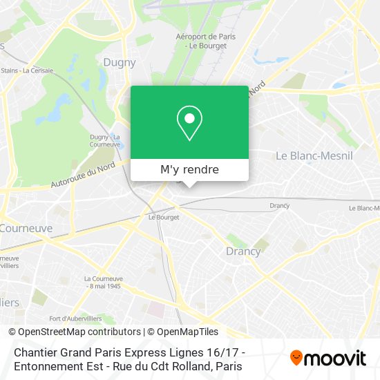 Chantier Grand Paris Plan Comment aller à Chantier Grand Paris Express Lignes 16 / 17