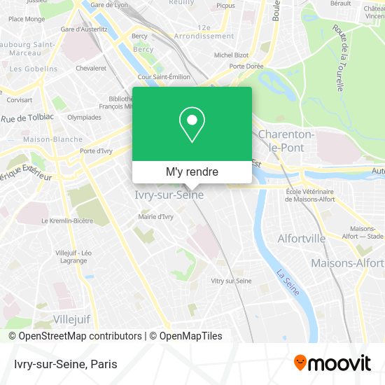 Comment aller à IvrysurSeine à IvrySurSeine en métro, RER, bus ou