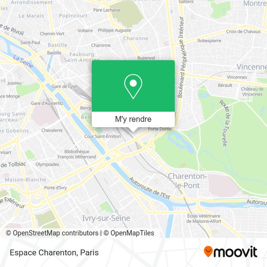 Comment aller à Espace Charenton à Paris en métro, bus, tram ou RER