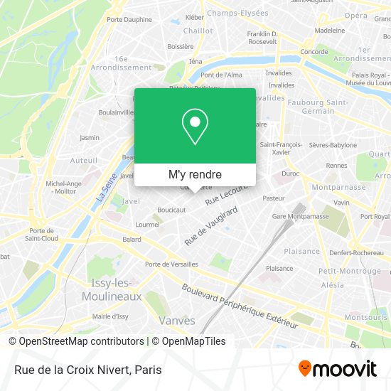 Comment aller à Rue de la Croix Nivert à Paris en métro, bus ou RER