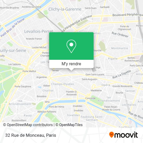 Comment aller à 32 Rue de Monceau à Paris en Bus, Métro, RER, Train ou